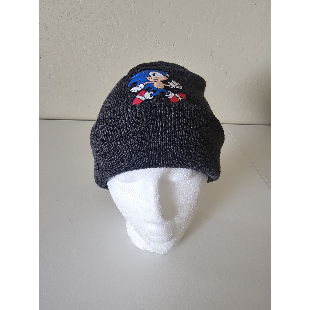 Sonic The Hedgehog Knit Beanie Hat Sega Black One Size Concept One